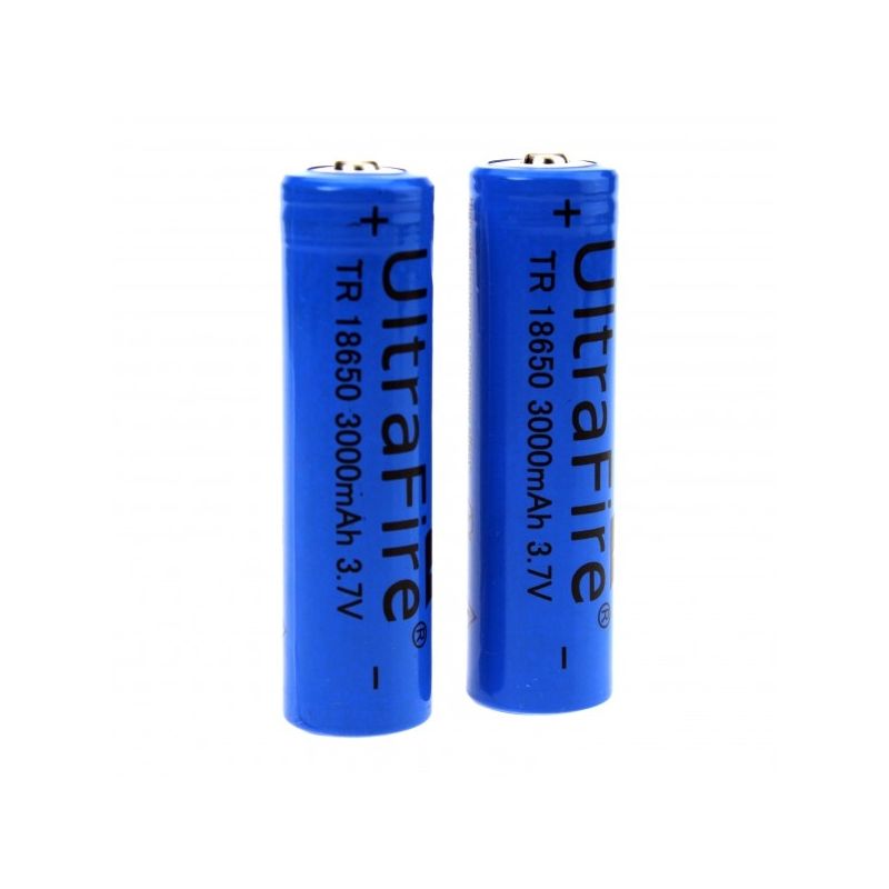 Oplev kraftfuld ydeevne med Ultrafire TR 3000mAh 18650 Li-ion hurtig genopladeligt batteripar til lommelygter
