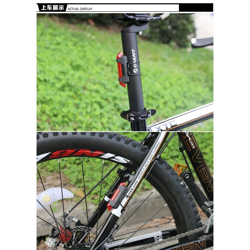 Bærbar USB Genopladelig Cykelhale Bagsikkerhed Lys Stilfuldt Design LED Baglygte Cykelsikkerhed Synlighed