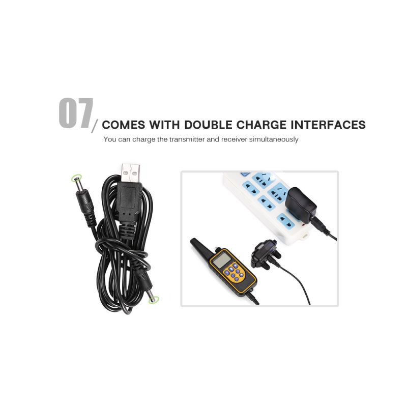 800m Elektrisk Hundetræningskrave Vandtæt Genopladelig Justerbare Vibrationer LCD-skærm Kæledyrstræning