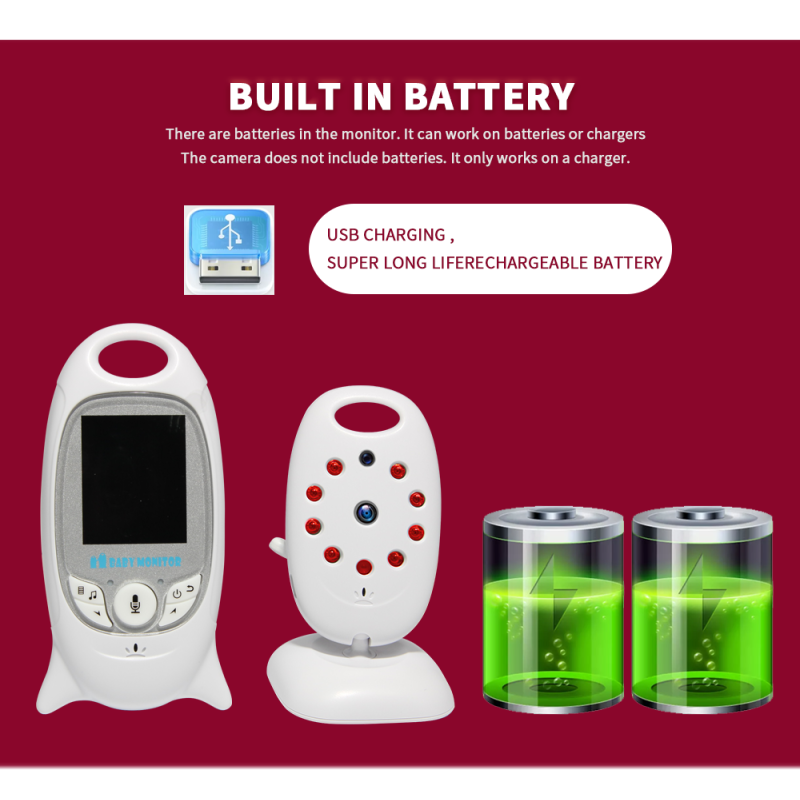 VB601 trådløs video babyalarm med natsyn og temperaturovervågning for ultimativ babysikkerhed og babykomfort