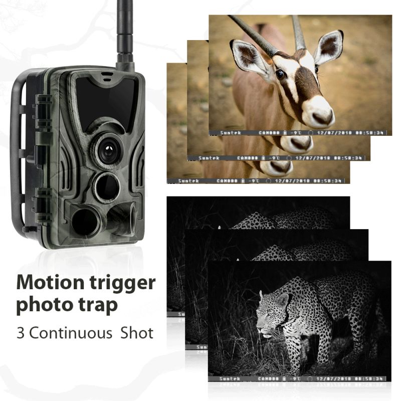 HC801M Trail Wildlife Camera 20MP 1080P med 2G MMS SMS Perfekt til Vildtfotografi og Naturobservation