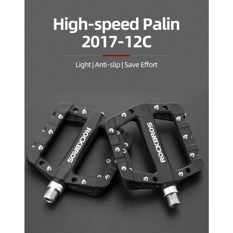 ROCKBROS ultralet cykelpedaler til MTB BMX landevejscykler nylon forseglede lejer holdbar skridsikker stabilitet