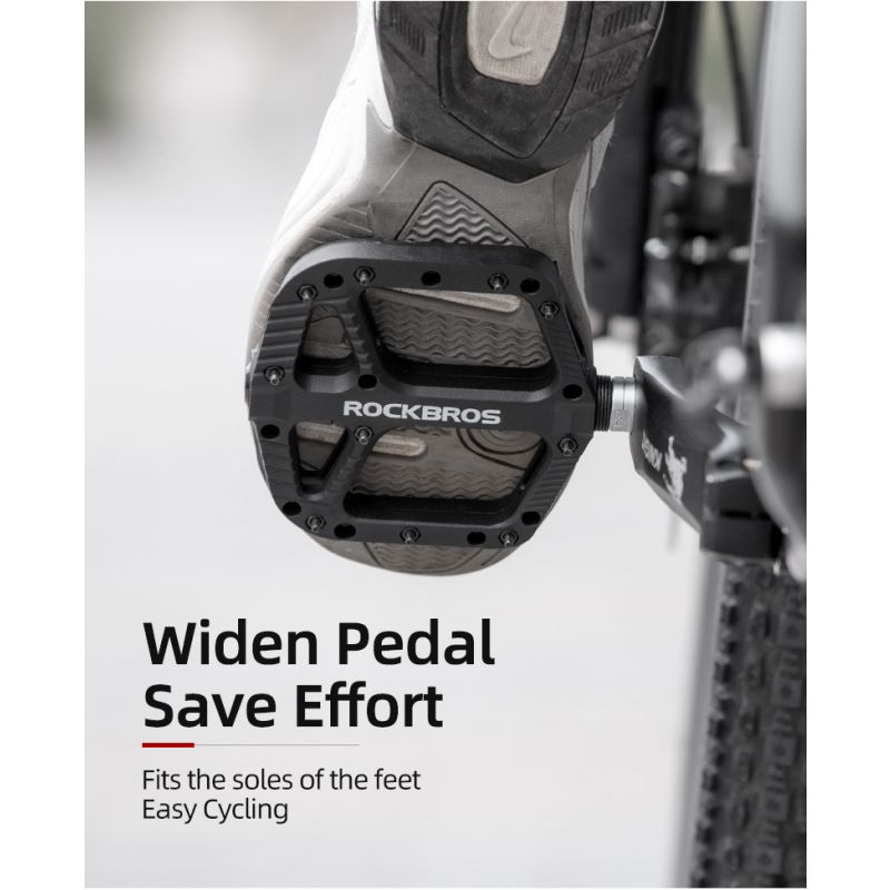 ROCKBROS ultralet cykelpedaler til MTB BMX landevejscykler nylon forseglede lejer holdbar skridsikker stabilitet