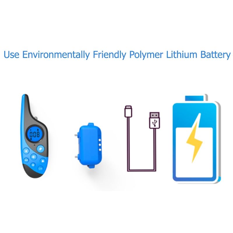 Vandtæt genopladeligt hundetræningshalsbånd med fjernbetjening og LCD-skærm til effektiv lydighedstræning