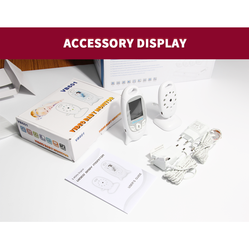 VB601 trådløs video babyalarm med natsyn og temperaturovervågning for ultimativ babysikkerhed og babykomfort