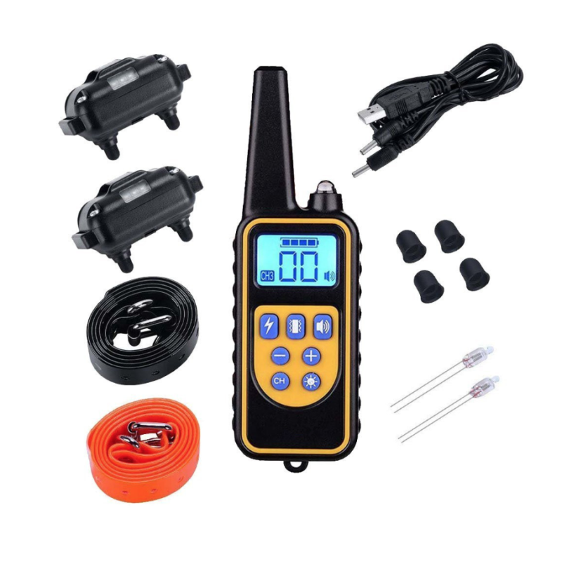 800m Elektrisk Hundetræningskrave Vandtæt Genopladelig Justerbare Vibrationer LCD-skærm Kæledyrstræning