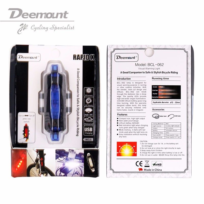 Bærbar USB Genopladelig Cykelhale Bagsikkerhed Lys Stilfuldt Design LED Baglygte Cykelsikkerhed Synlighed