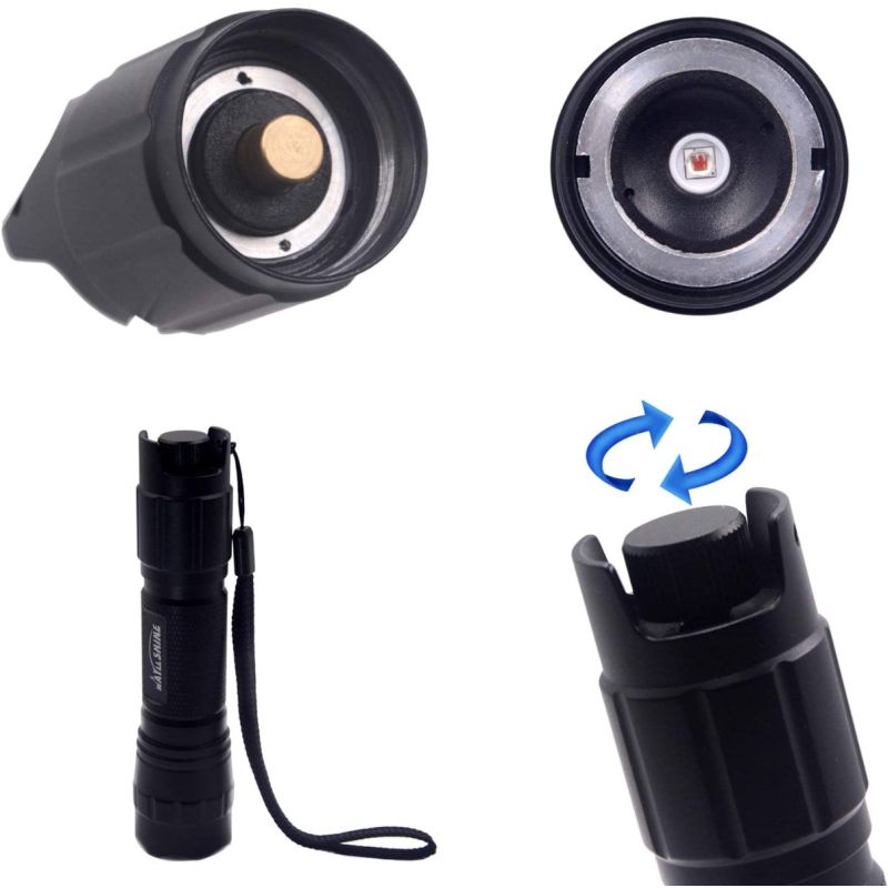 UltraFire 940nm LED IR-lommelygte justerbart fokus trinløs dæmpning ideel til natudforskning og jagtudstyr