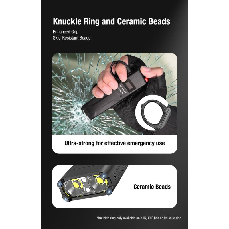 Klarus X1 EDC Taktisk Lommelygte 4200LM Ultra-tynd, Luminus SST-70 LED Udendørs Nødlygte