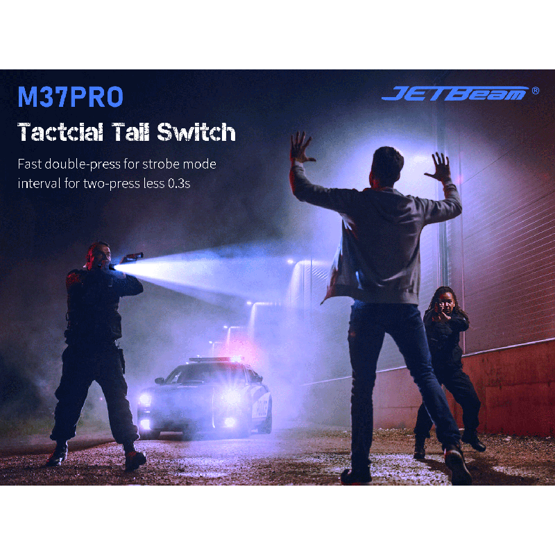 JETBEAM M37 PRO Taktisk Lommelygte 3700 Lumen | Højtydende & Vandtæt Politi-/Militær EDC Lygte