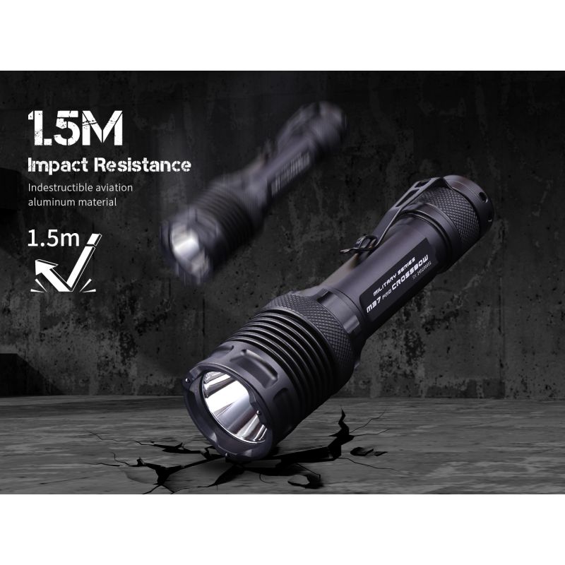 JETBEAM M37 PRO Taktisk Lommelygte 3700 Lumen | Højtydende & Vandtæt Politi-/Militær EDC Lygte