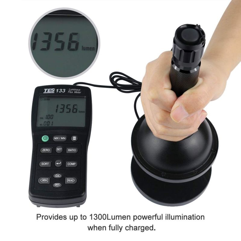 ULTRAFIRE WF-501B LED lommelygte 1300 lumen fem tilstande robust konstruktion camping og udendørs eventyr