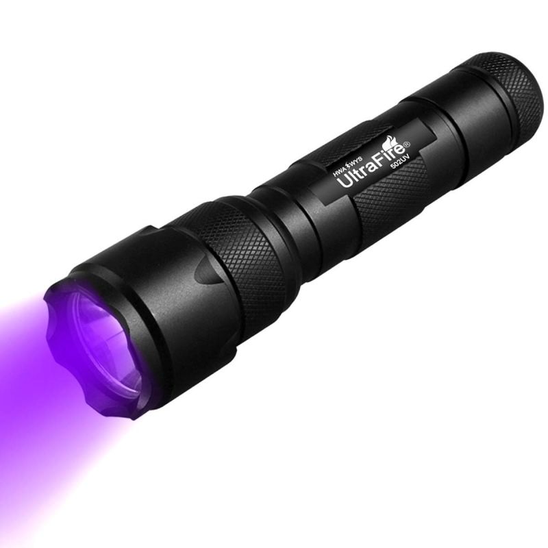 Ultrafire WF-502B.2 395nm LED UV lommelygte til kæledyrsplet detektion gør-det-selv inspektionsværktøj