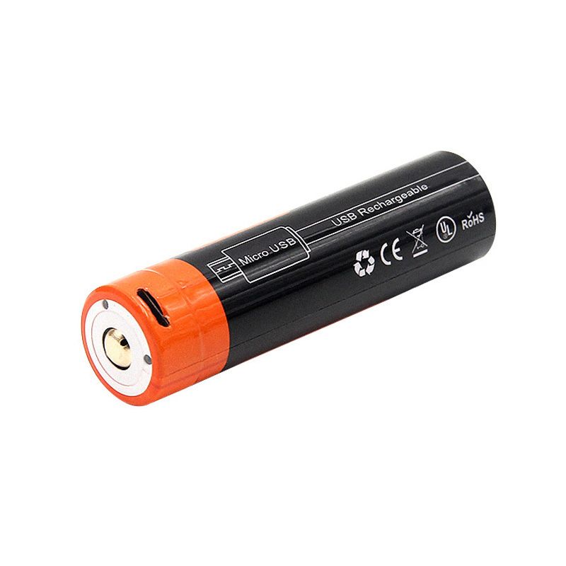 18650 2600mAh 3.7V Micro USB genopladeligt Li-ion batteri høj energitæthed genopladeligt lithium-ion batteri