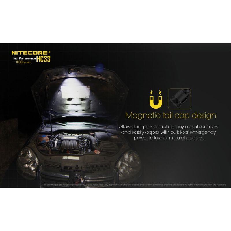 Nitecore HC33 XHP35 LED forlygte 1800 lumen genopladelig udendørs belysning camping hjelmkompatibel multifunktionel
