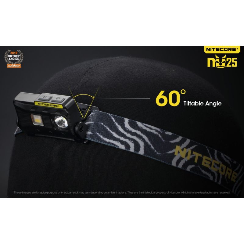 Nitecore NU25 XP-G2 S3 LED 360 lumen genopladelig forlygte letvægts forlygte ideel til campingudstyr og nat synlighed