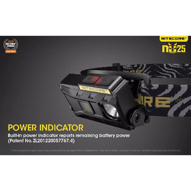 Nitecore NU25 XP-G2 S3 LED 360 lumen genopladelig forlygte letvægts forlygte ideel til campingudstyr og nat synlighed