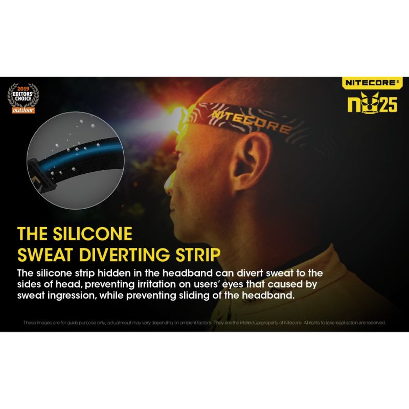 Nitecore NU25 XP-G2 S3 LED 360 lumen genopladelig forlygte letvægts forlygte ideel til campingudstyr og nat synlighed