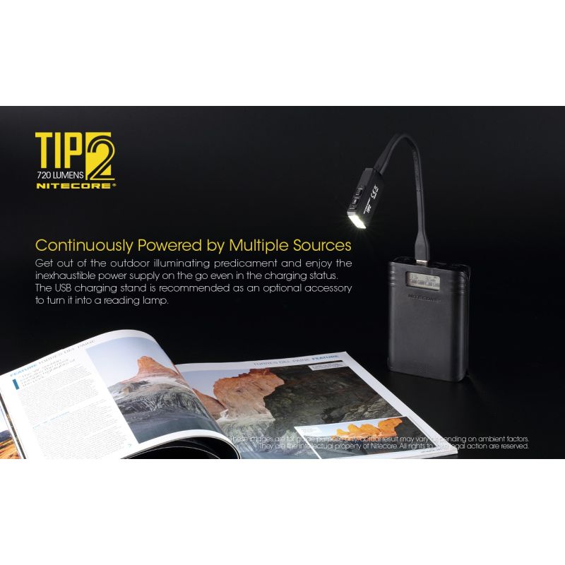 Oplev NITECORE TIP2 USB genopladelig 720 lumen nøglering lommelygte kompakt design til hverdagsbrug og camping