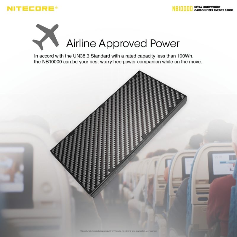 NITECORE NB10000 10000mAh letvægts powerbank QC Dual Port USB USB-C kompakt hurtig opladning smartphone tilbehør