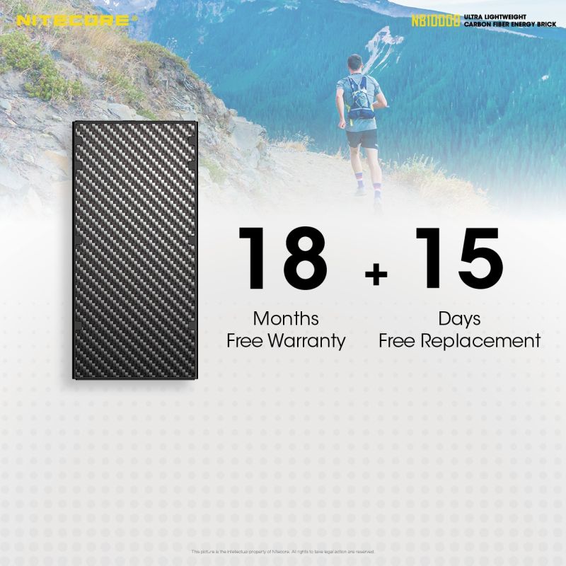 NITECORE NB10000 10000mAh letvægts powerbank QC Dual Port USB USB-C kompakt hurtig opladning smartphone tilbehør