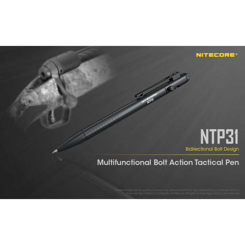 NITECORE NTP31 taktisk pen aluminiumlegering multifunktionspen med Gelion 39 refill glasbryder udendørsudstyr