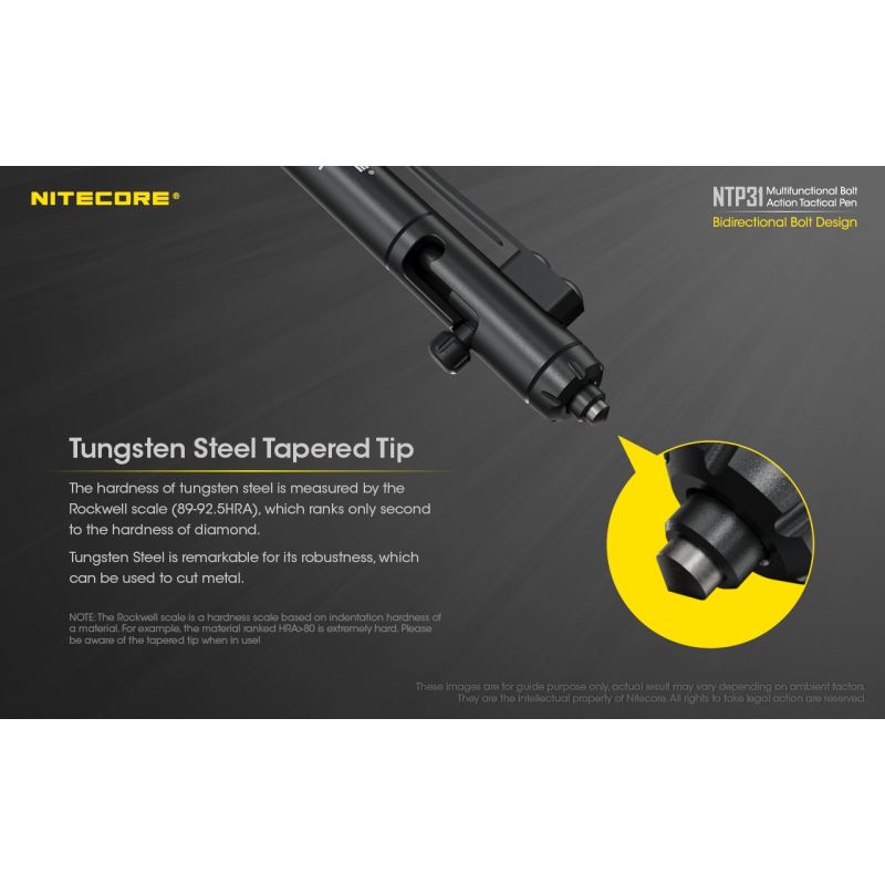 NITECORE NTP31 taktisk pen aluminiumlegering multifunktionspen med Gelion 39 refill glasbryder udendørsudstyr