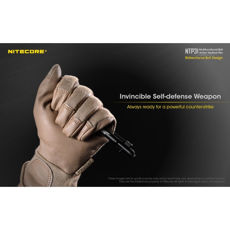NITECORE NTP31 taktisk pen aluminiumlegering multifunktionspen med Gelion 39 refill glasbryder udendørsudstyr