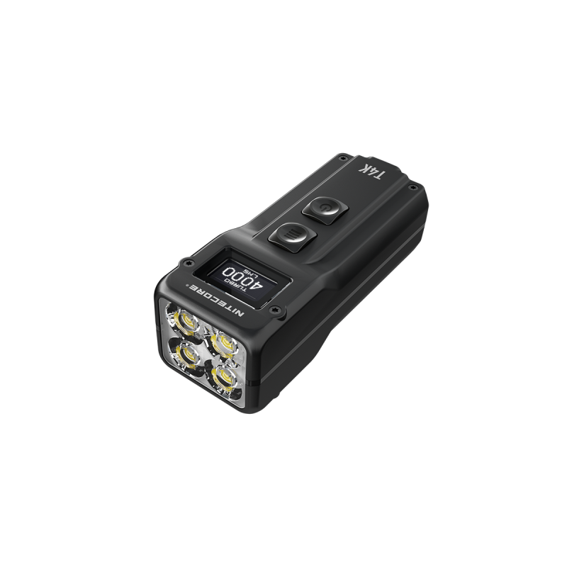 Nitecore T4K bærbar nøglering lommelygte 4000 lumen USB-C opladning kompakt og pålidelig udendørs belysning