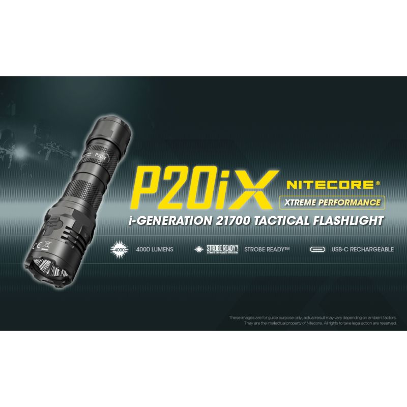 Nitecore P20IX outdoor lommelygte med 4000 lumen stærk belysning USB-C genopladelig til camping og nødbrug