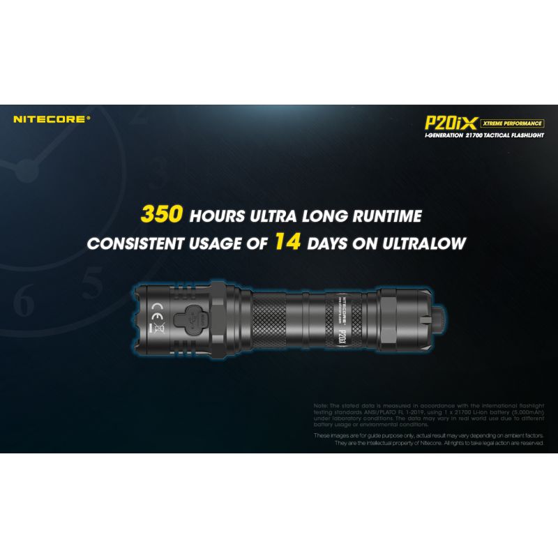 Nitecore P20IX outdoor lommelygte med 4000 lumen stærk belysning USB-C genopladelig til camping og nødbrug