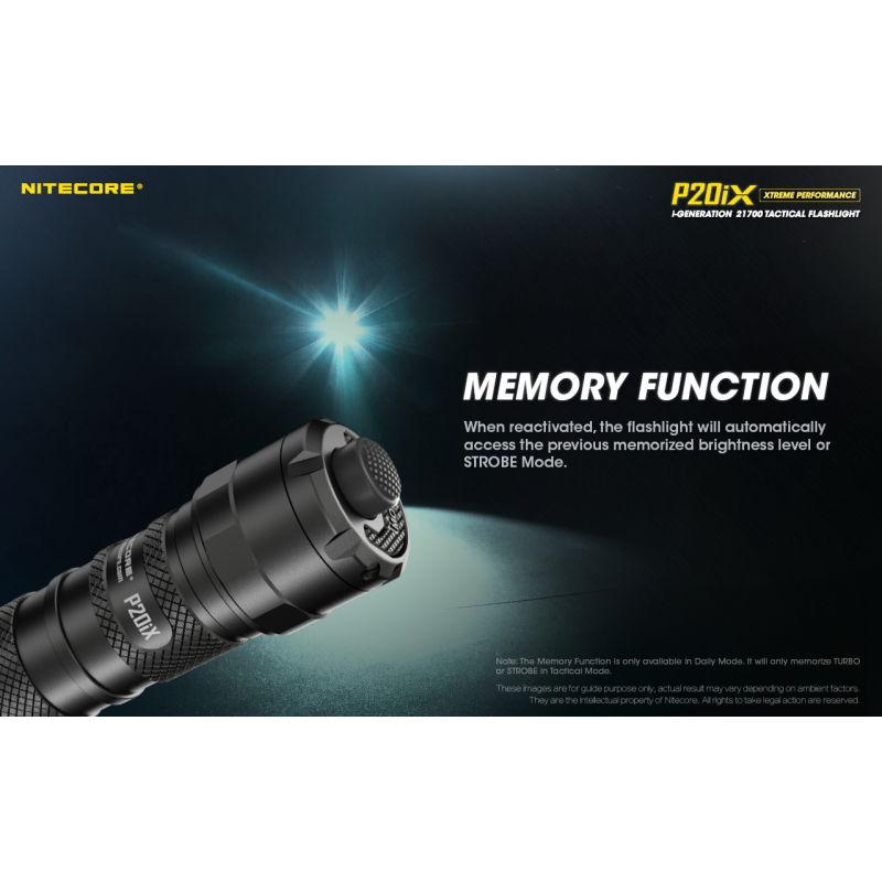 Nitecore P20IX outdoor lommelygte med 4000 lumen stærk belysning USB-C genopladelig til camping og nødbrug