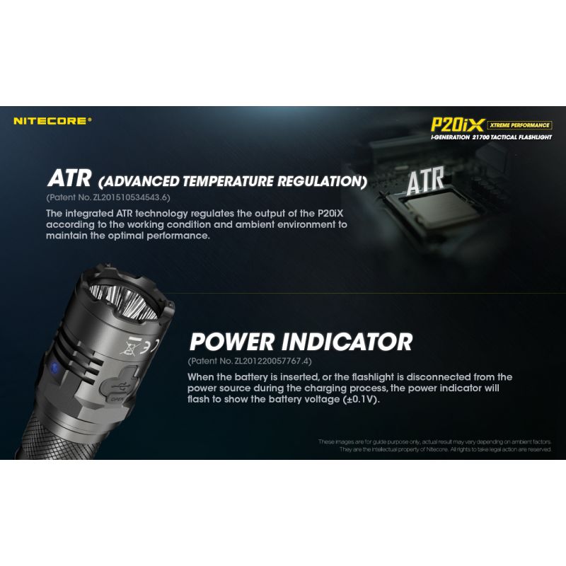 Nitecore P20IX outdoor lommelygte med 4000 lumen stærk belysning USB-C genopladelig til camping og nødbrug