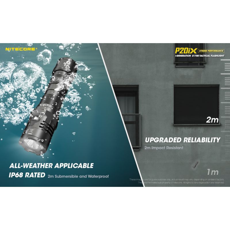 Nitecore P20IX outdoor lommelygte med 4000 lumen stærk belysning USB-C genopladelig til camping og nødbrug