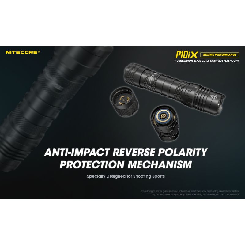 Nitecore P10iX stærk LED lommelygte 4000 lumen fleksibel batterivalg perfekt til udendørs og militær brug