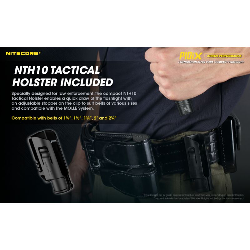 Nitecore P10iX stærk LED lommelygte 4000 lumen fleksibel batterivalg perfekt til udendørs og militær brug