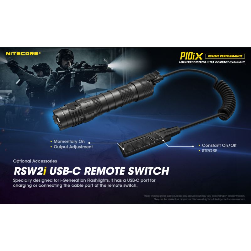 Nitecore P10iX stærk LED lommelygte 4000 lumen fleksibel batterivalg perfekt til udendørs og militær brug