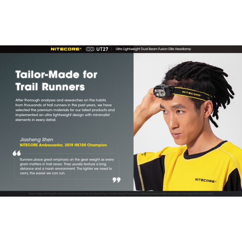 Nitecore UT27 LED forlygte 2 x XP-G3 S3 520 lumen kraftig belysning natteventyr robust design udendørsudstyr