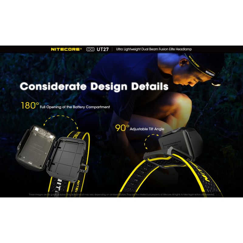 Nitecore UT27 LED forlygte 2 x XP-G3 S3 520 lumen kraftig belysning natteventyr robust design udendørsudstyr