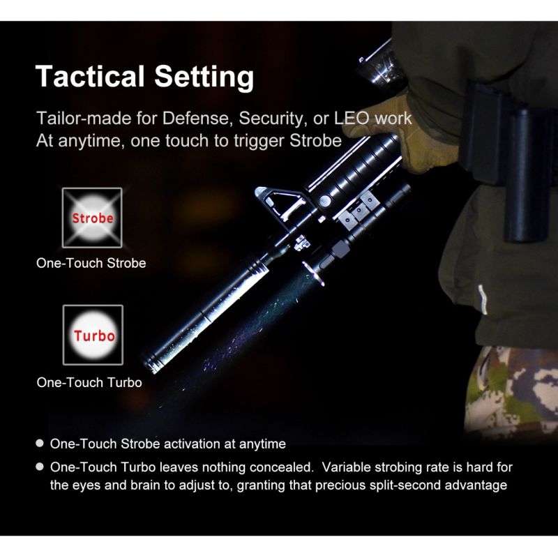 Klarus XT11GT PRO V2.0 3300 lumen Luminus SST-70 USB-C genopladelig vandtæt udendørs lommelygte