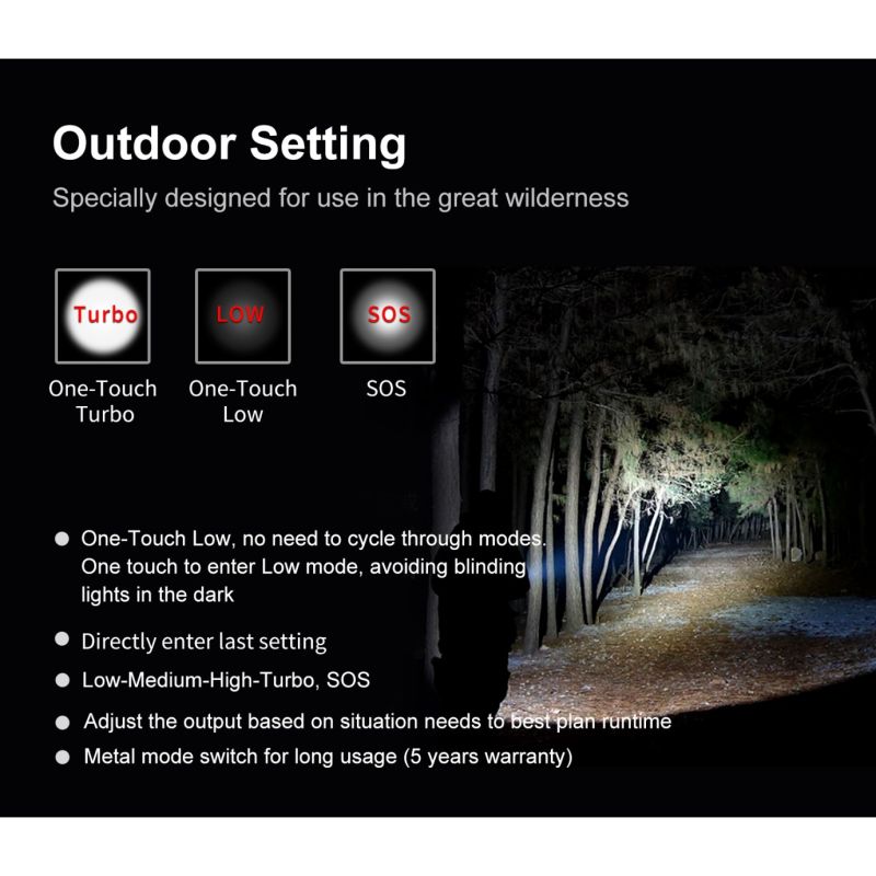 Klarus XT11GT PRO V2.0 3300 lumen Luminus SST-70 USB-C genopladelig vandtæt udendørs lommelygte