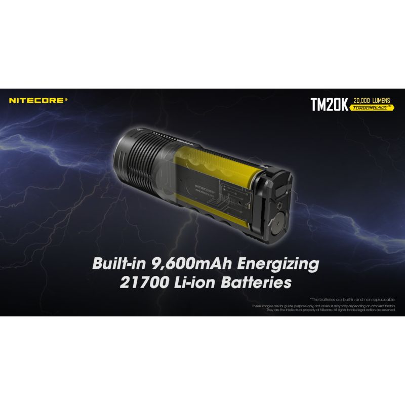 Nitecore TM20K LED-lommelygte 20000 lumen USB-C genopladelig letvægts højintensitets campingudstyr