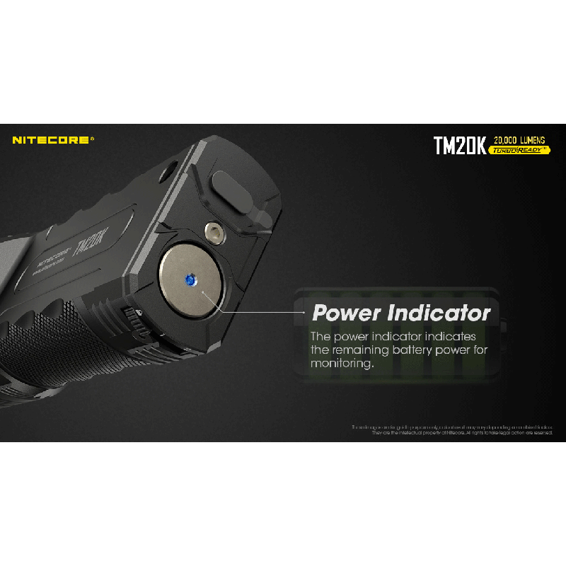 Nitecore TM20K LED-lommelygte 20000 lumen USB-C genopladelig letvægts højintensitets campingudstyr