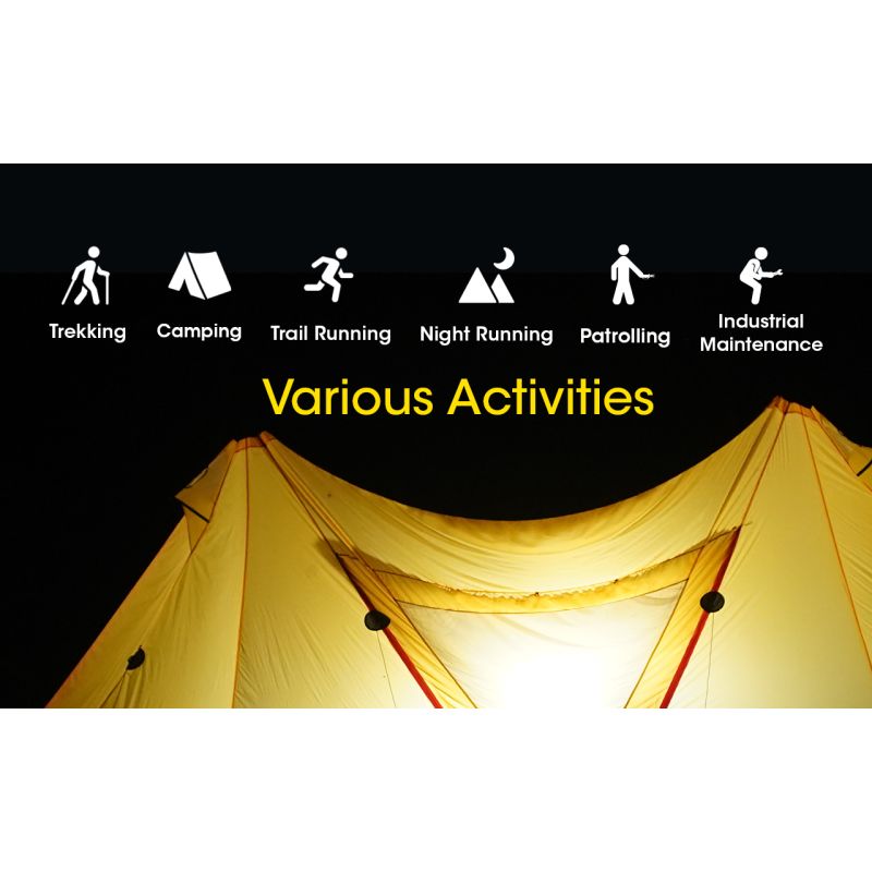 NITECORE NU43 genopladelig pandelampe 3400mAh batteri kraftig belysning 1400 lumen hvidt rødt lys til camping