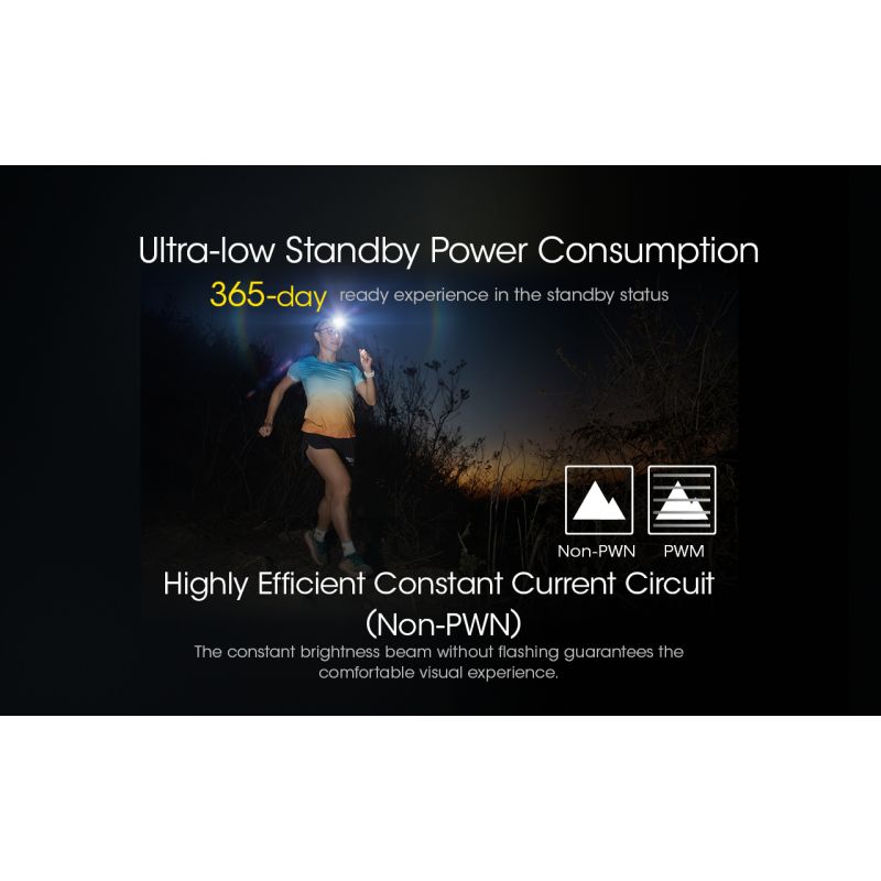 NITECORE NU43 genopladelig pandelampe 3400mAh batteri kraftig belysning 1400 lumen hvidt rødt lys til camping