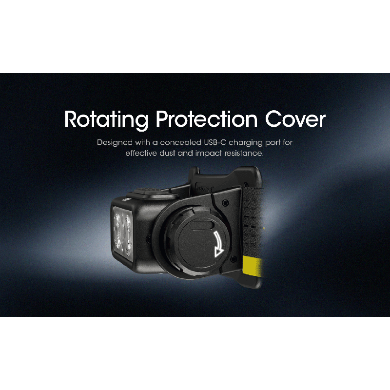 NITECORE NU43 genopladelig pandelampe 3400mAh batteri kraftig belysning 1400 lumen hvidt rødt lys til camping