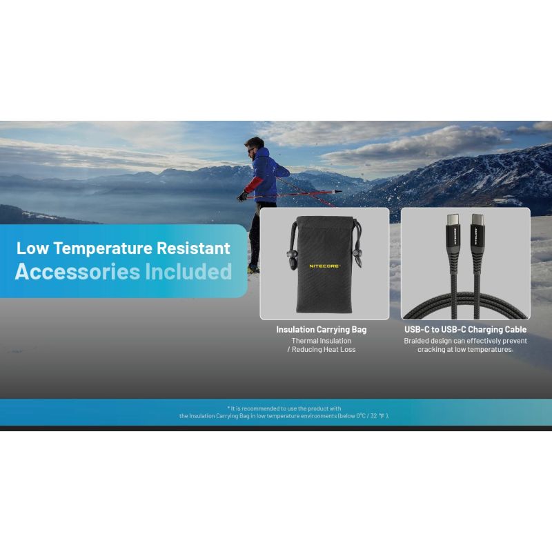 Nitecore Summit 10000 Powerbank: Ekstrem kulde -40°C mobil oplader med varmefunktion & QC/PD USB-C letvægts IPX5