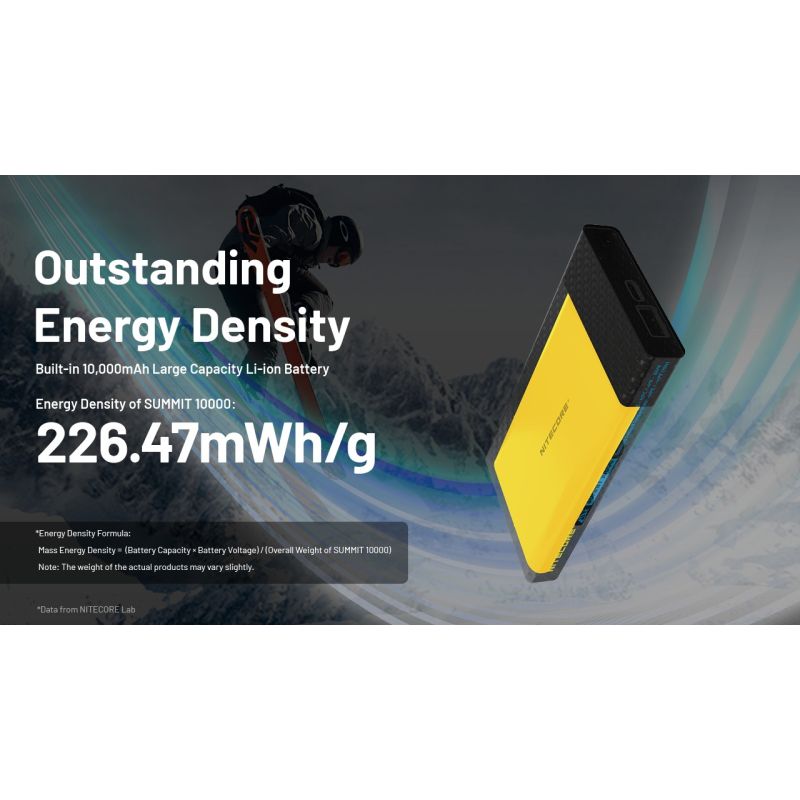 Nitecore Summit 10000 Powerbank: Ekstrem kulde -40°C mobil oplader med varmefunktion & QC/PD USB-C letvægts IPX5