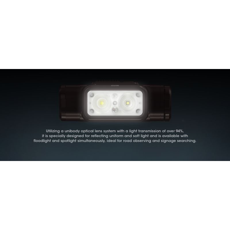 Nitecore NU50 kraftig 1400 lumen genopladelig LED-forlygte til vandreture og søgning med lang batteritid