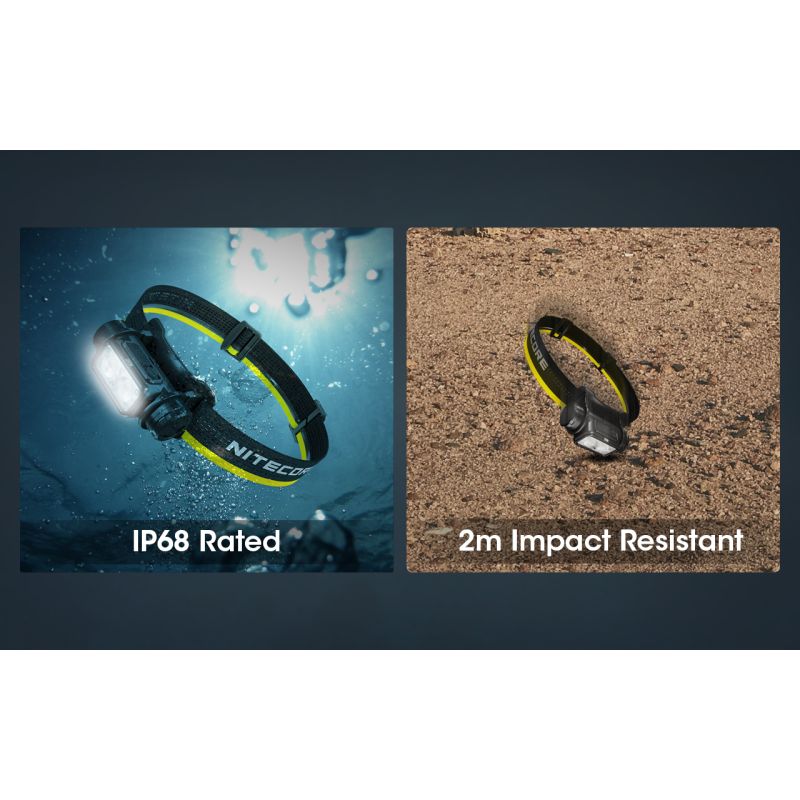 Nitecore NU50 kraftig 1400 lumen genopladelig LED-forlygte til vandreture og søgning med lang batteritid